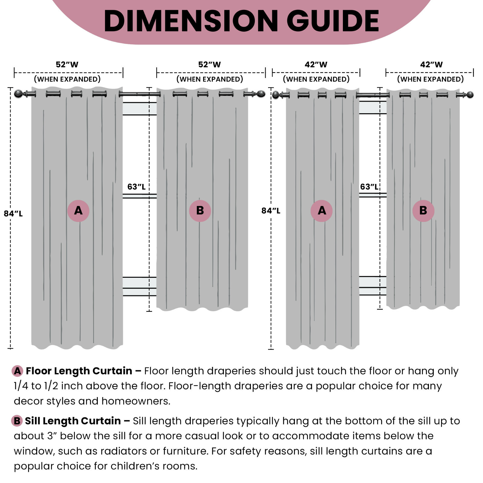 Pair of Blackout Curtains Eyelet Ring Top Ready Made Thick Thermal Curtain Set