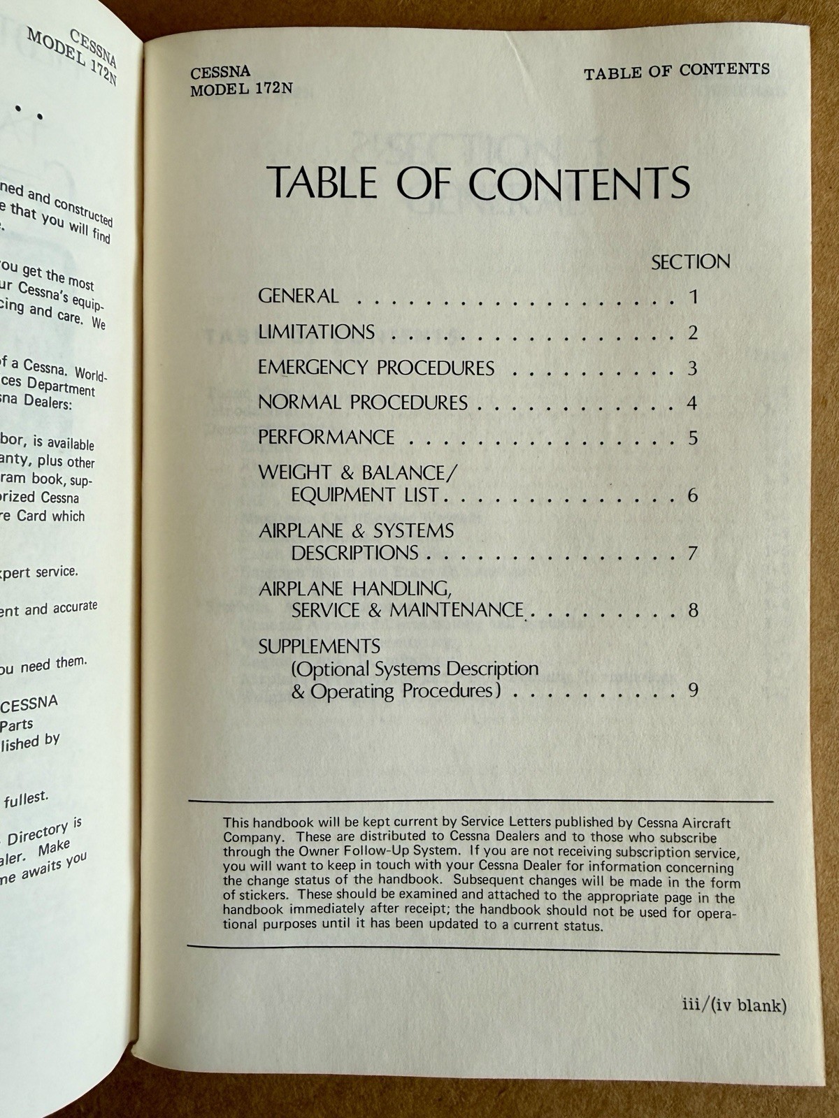 Cessna 1977 Skyhawk Model 172N Pilot's Operating Handbook Procedure Manual