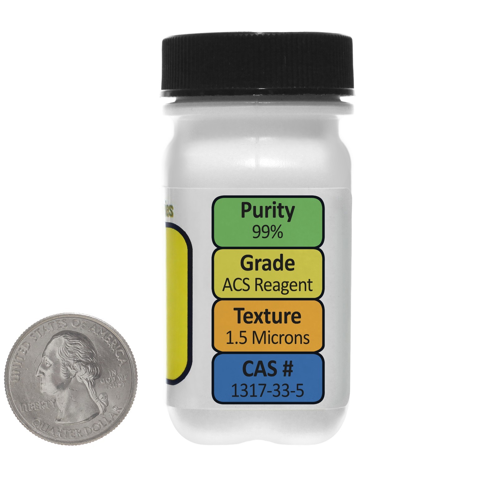 Molybdenum Disulfide [MoS2] 99% AR Grade Powder 14g in a Space-Saver Bottle USA