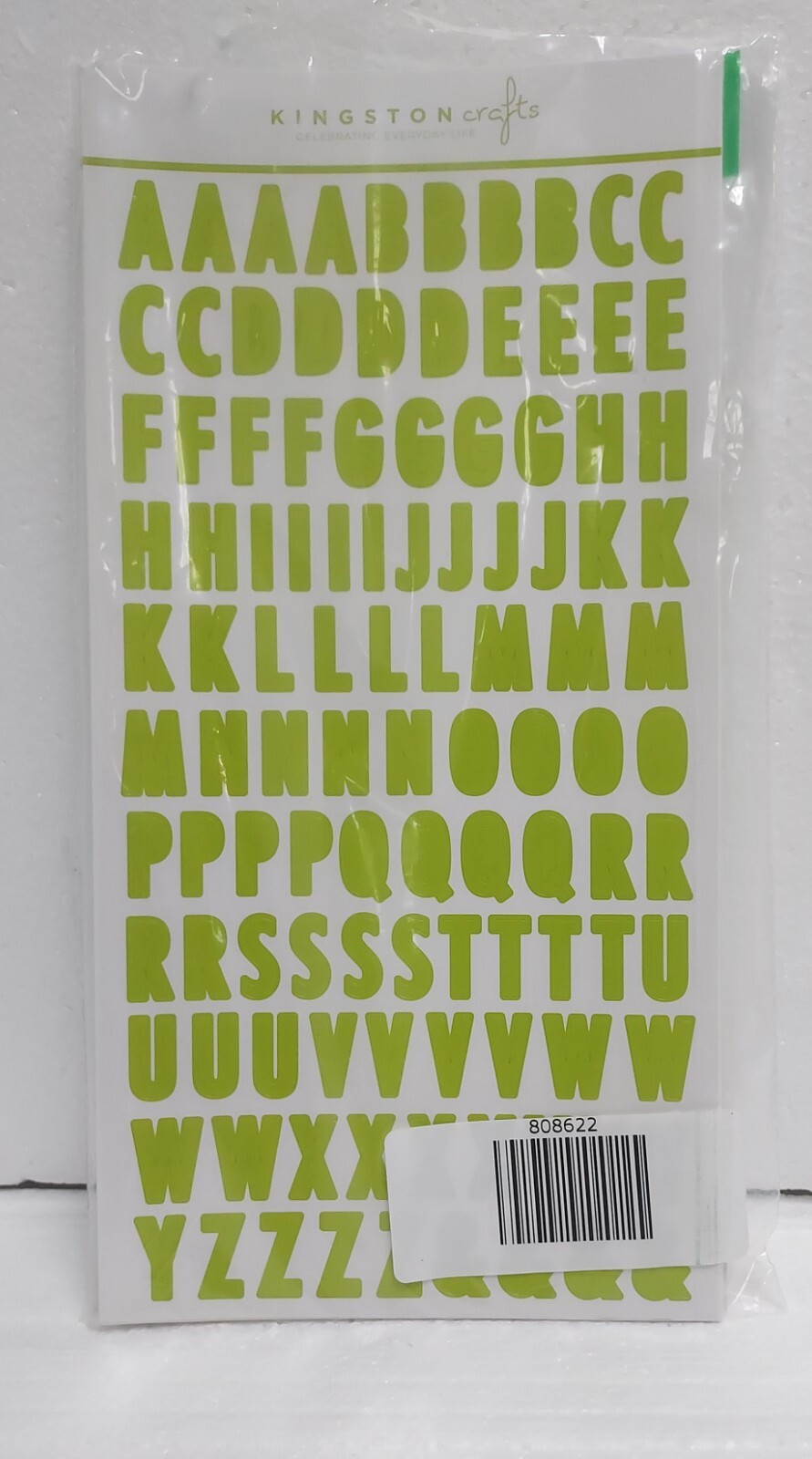Kingston Crafts Cardstock Alphabet Stickers, Holiday, 2,520-pcs! 808622