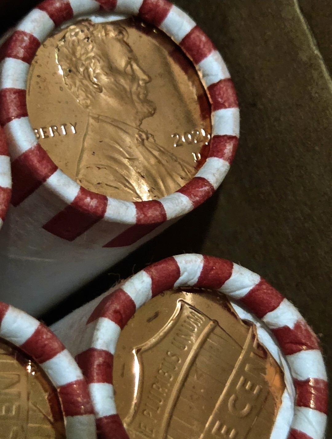 2025 D Penny Rolls, -5- Rolls & 5 Tubes* FREE SHIPPING*LAST YEAR! Uncirculated!!