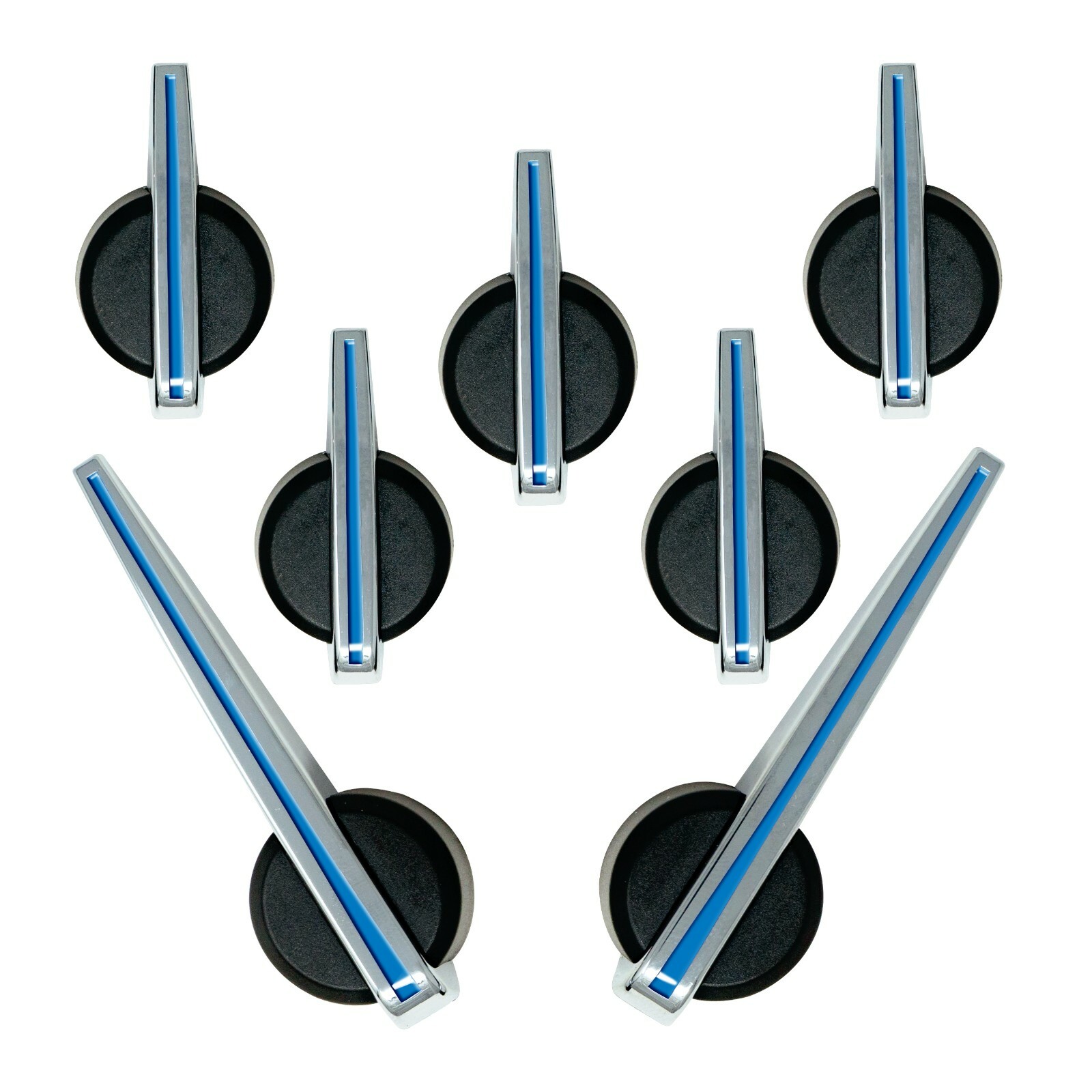Premium Escalade Speedo Cluster Pointers Set 2003-2013 GM Black Chrome Blue New