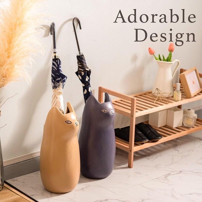 Cute Ceramic Cat Umbrella Stand Holder Stylish Storage Rack Home Office Decor US