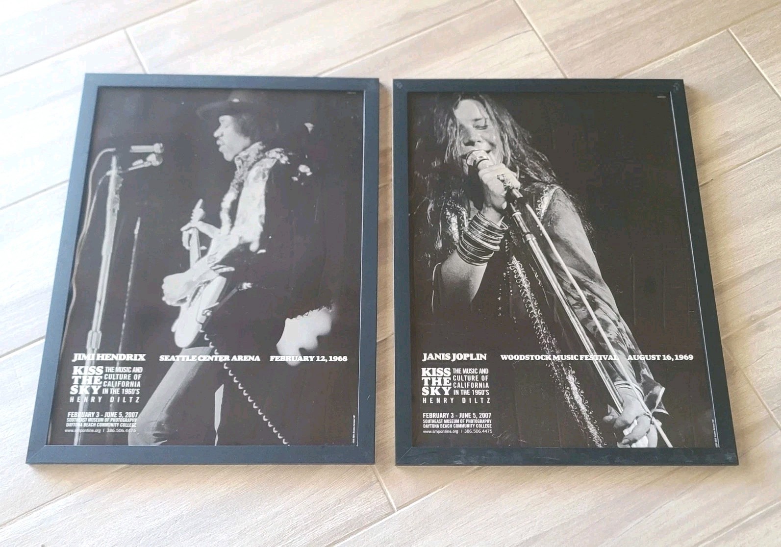 (2) Jimi Hendrix & Janis Joplin Posters! Authentic 2007 Henry Diltz Images! Rare