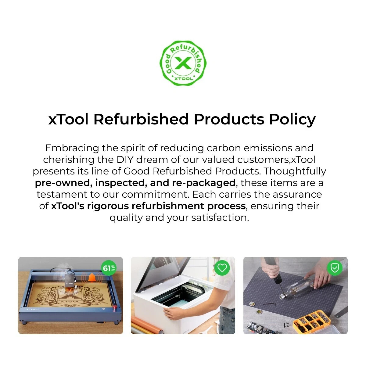 (Refurbished) xTool S1 20W Laser Engraver, 600mm/s Speed Laser Engraving Machine