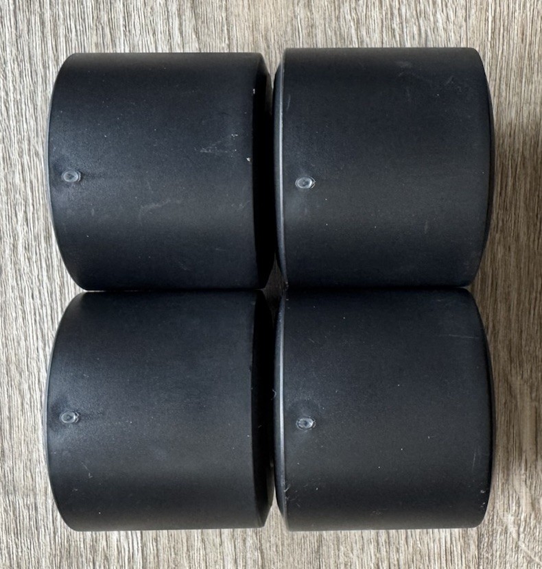 Vintage AMF Heavyhands 5 lbs Aerobic Weights Set of 4 End Caps Only