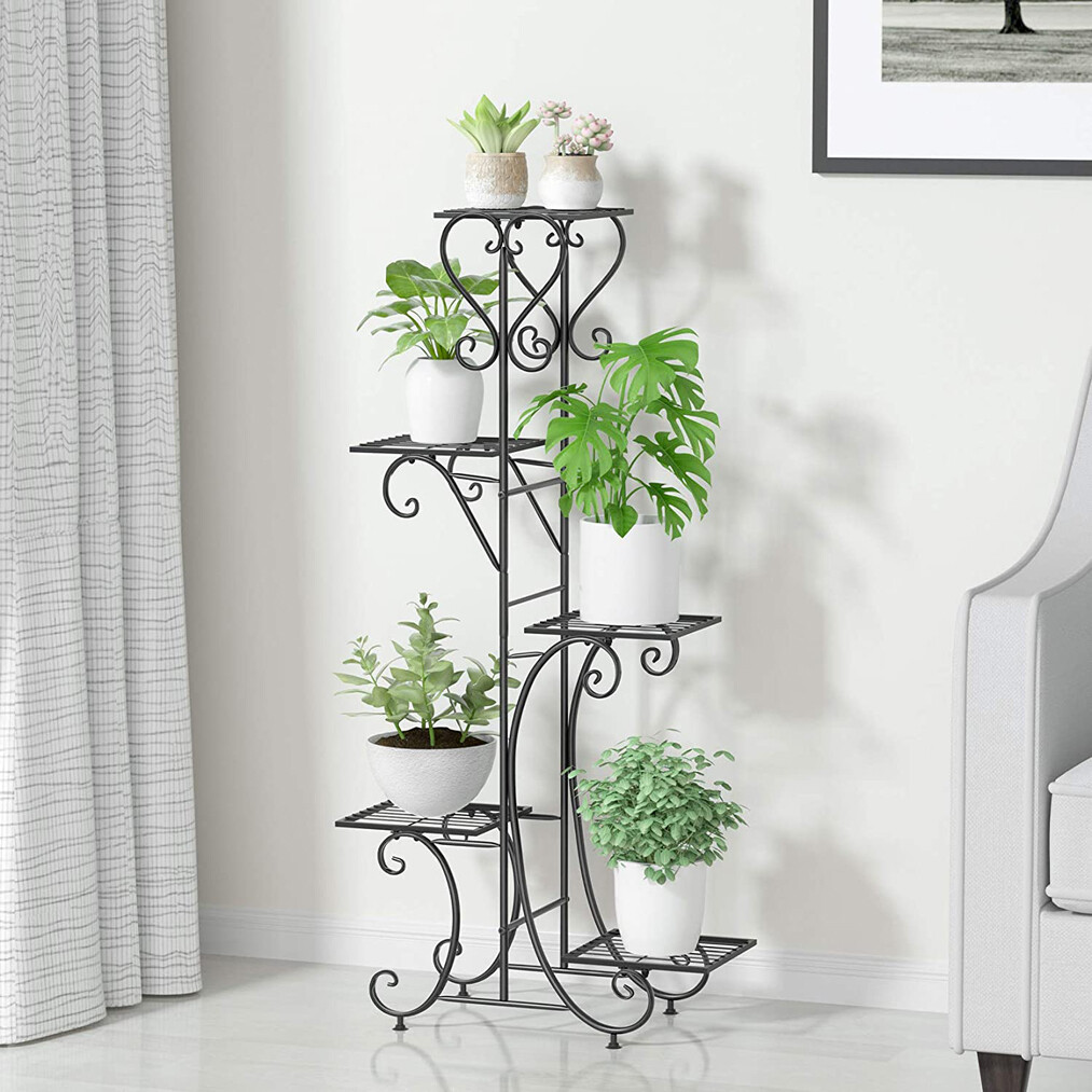 Extra Large Indoor Metal Plant Stand Shelf Anti Rust Iron Garden Flower Rack USA