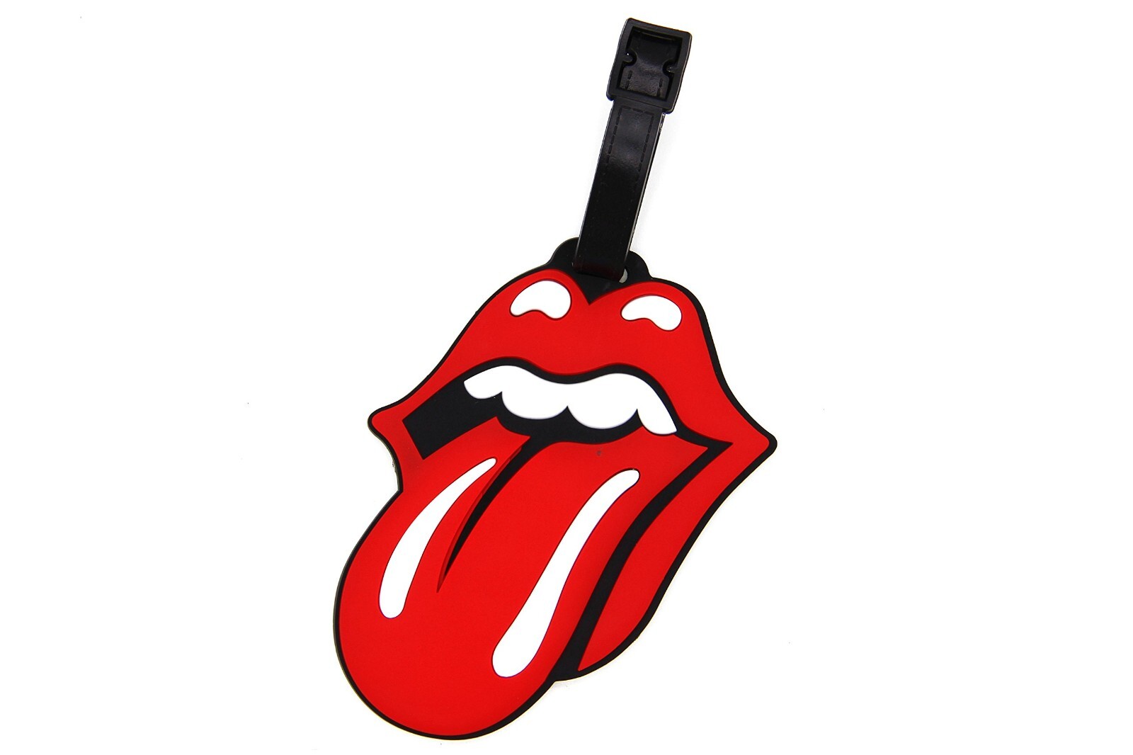 Red Tongue Luggage Tag Suitcase ID Tag with Adjustable Strap