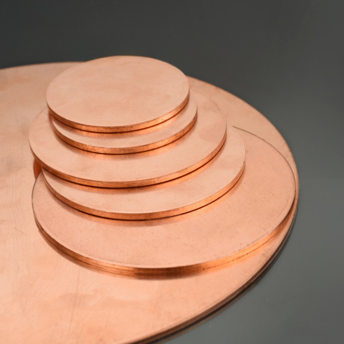 T2 Solids Pure Copper Discs Blanks Metal Round Sheets OD Ø10~300mm Thick 0.3~4mm
