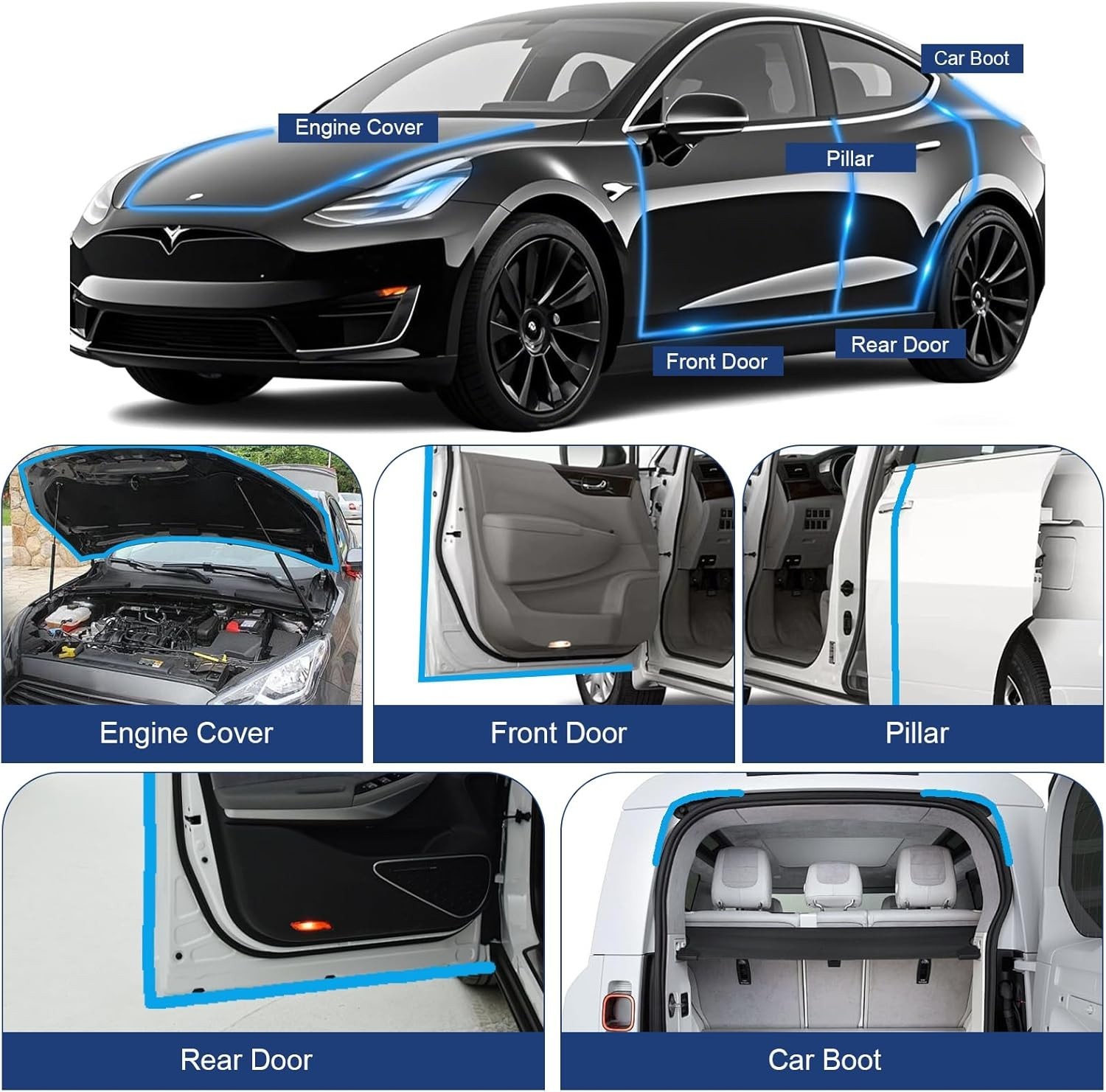 50ft Car Door Rubber Edge Trim Seal Strip