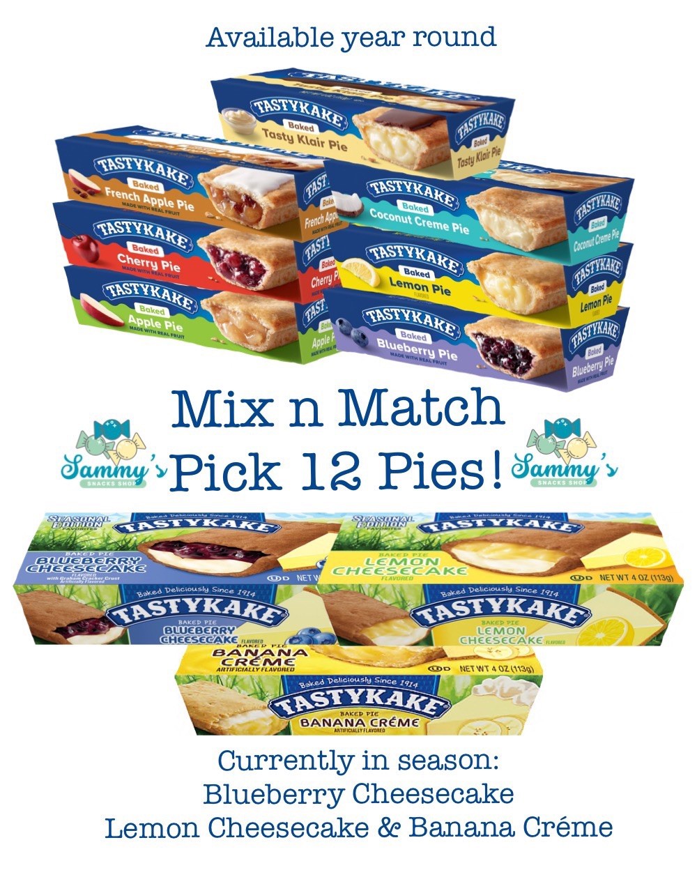 Tastykake Mix n Match! Pick Your Own 12 Assorted Baked Pies