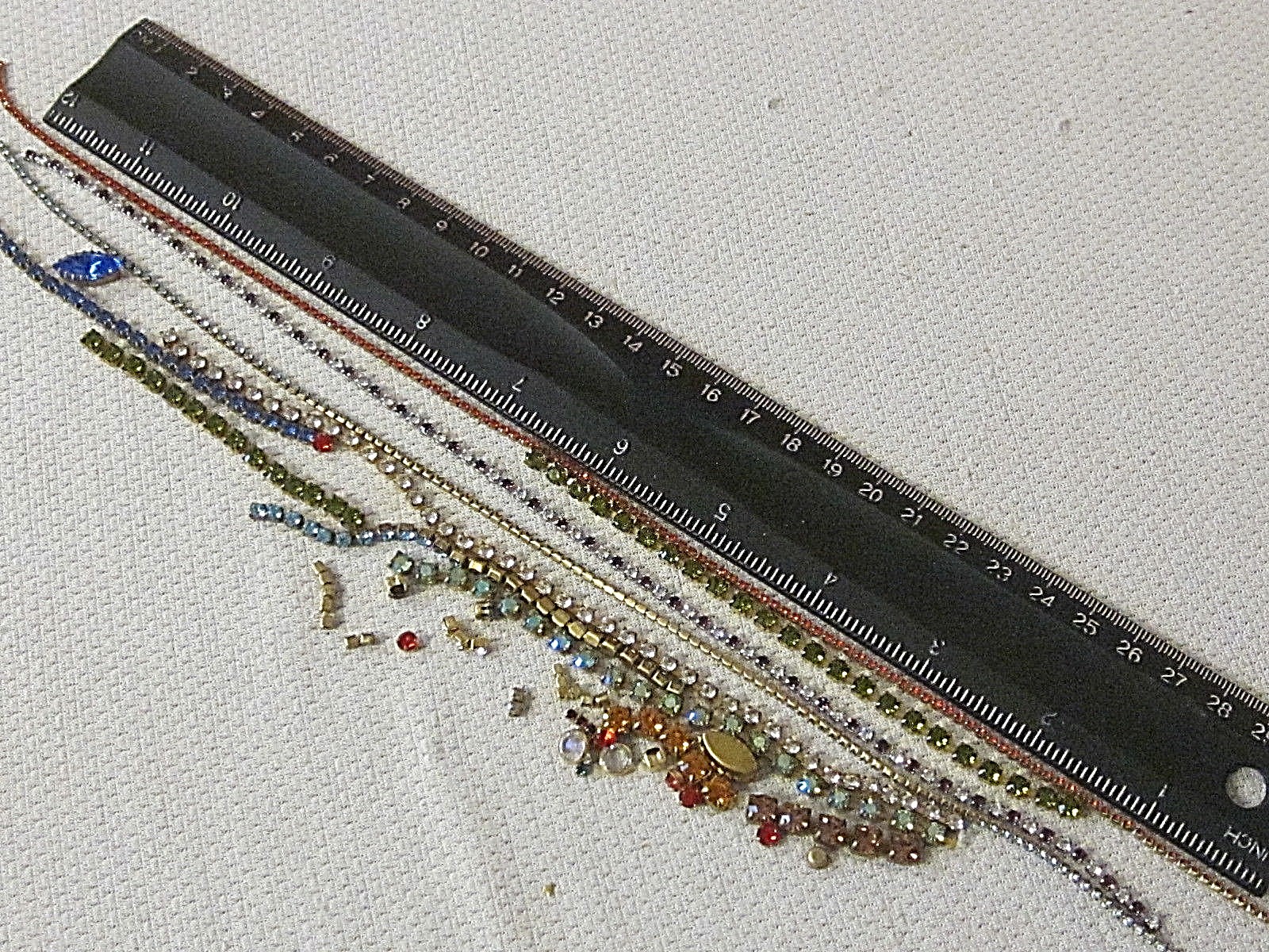 100% SWAROVSKI RHINESTONE CHAIN ROPE SETTINGS LOT VTG NOS DESIGN FINDINGS CRAFTS