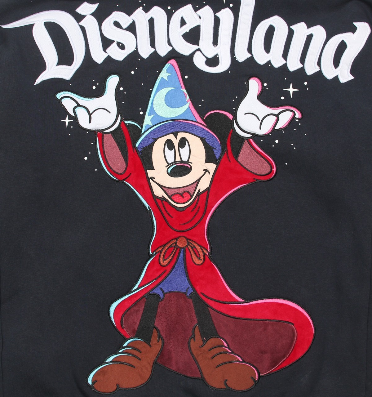 Disney Parks Disneyland Mickey Mouse Sorcerer Oversized Zip-Up Hoodie Size Large