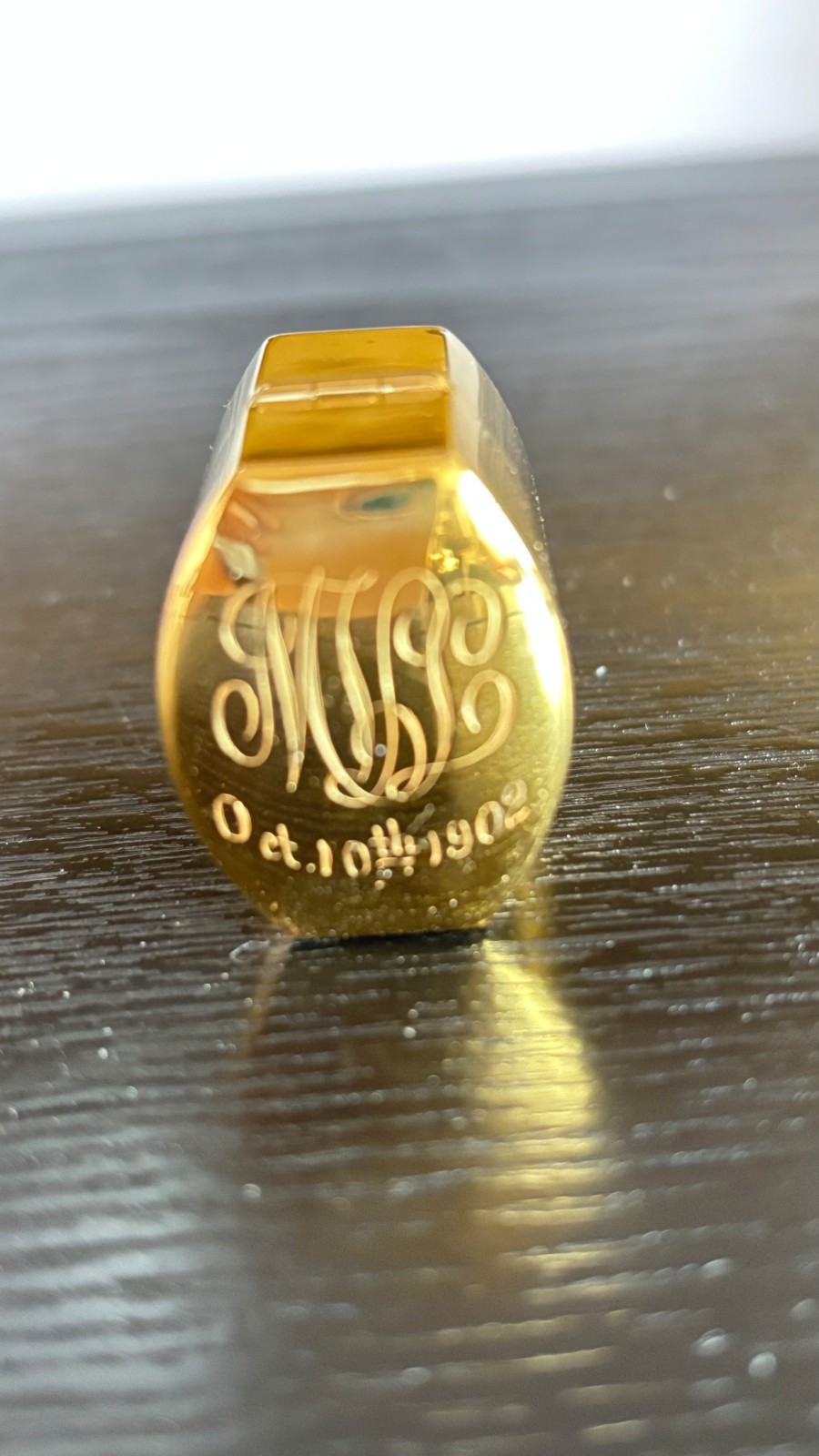 ANTIQUE RING BOX, 14KT PLATED STERLING SILVER, Howard & Co. Fifth Ave, New York