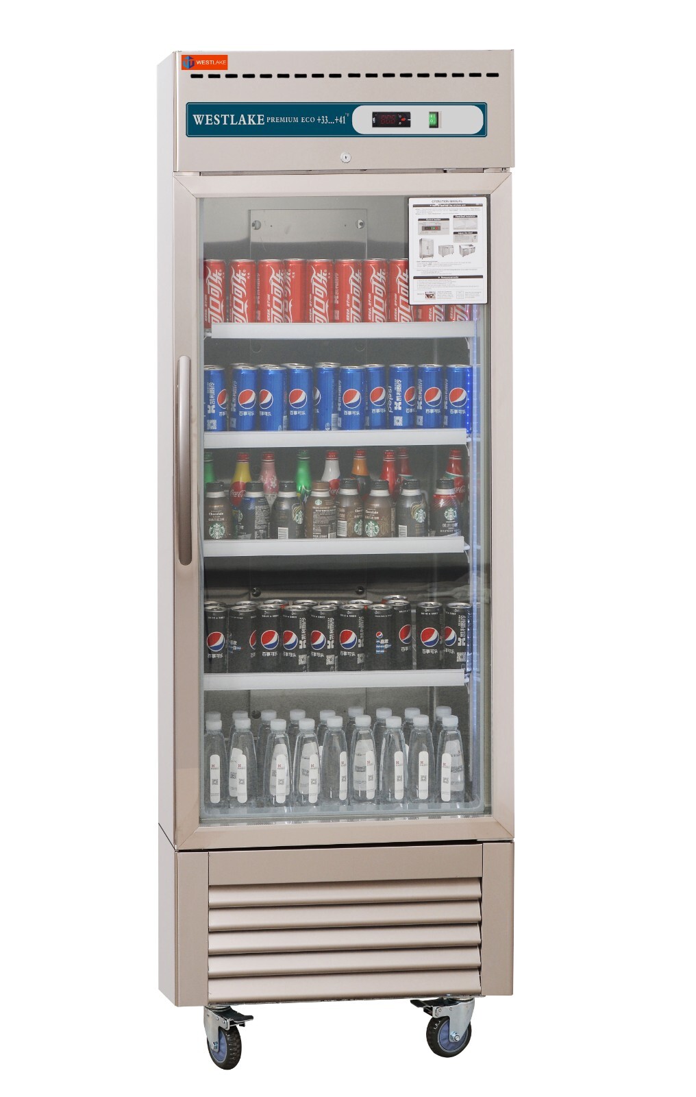 27" Commercial Display Refrigerator 1 Glass Door Merchandiser Reach-in 23 Cu.ft