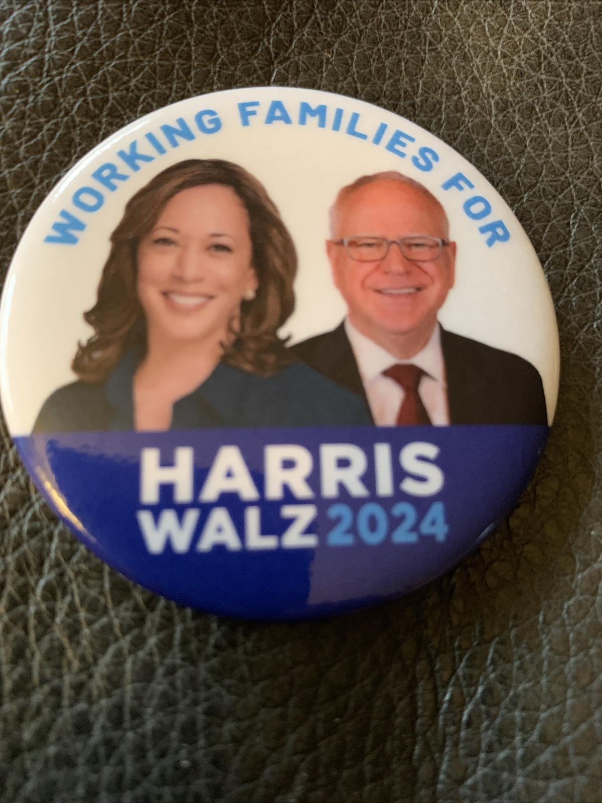 2024 Working Families Harris Walz Presidential Pinback Button