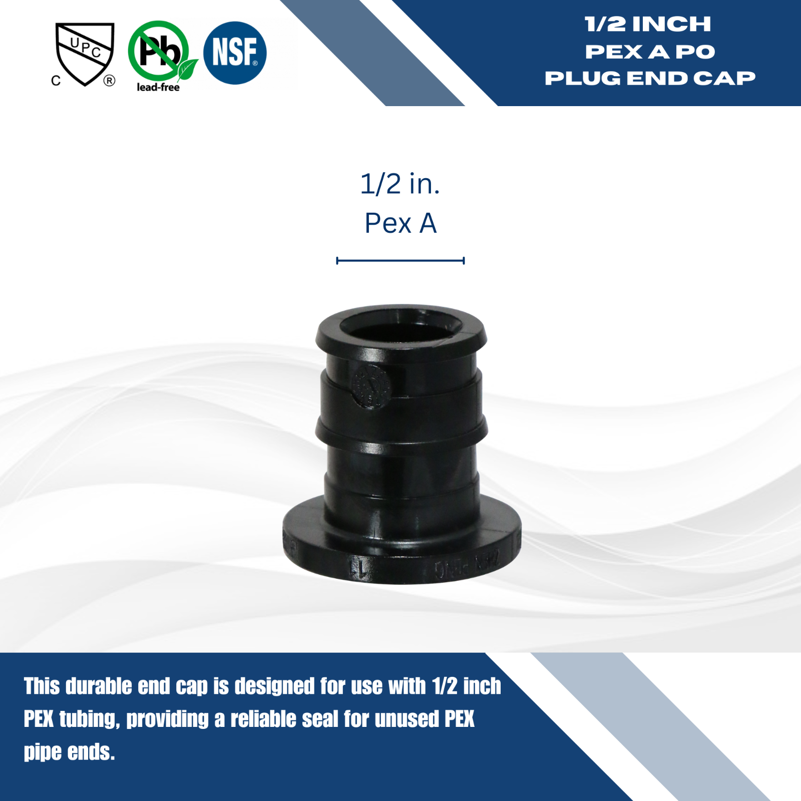 25 Pieces 1/2" Pex A Plug, Poly Alloy Expansion Plastic End Cap, 201-5-1=25