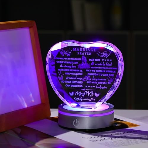 Unique Wedding Gifts for Couples 2025 - Crystal Keepsake for Anniversary & Engag