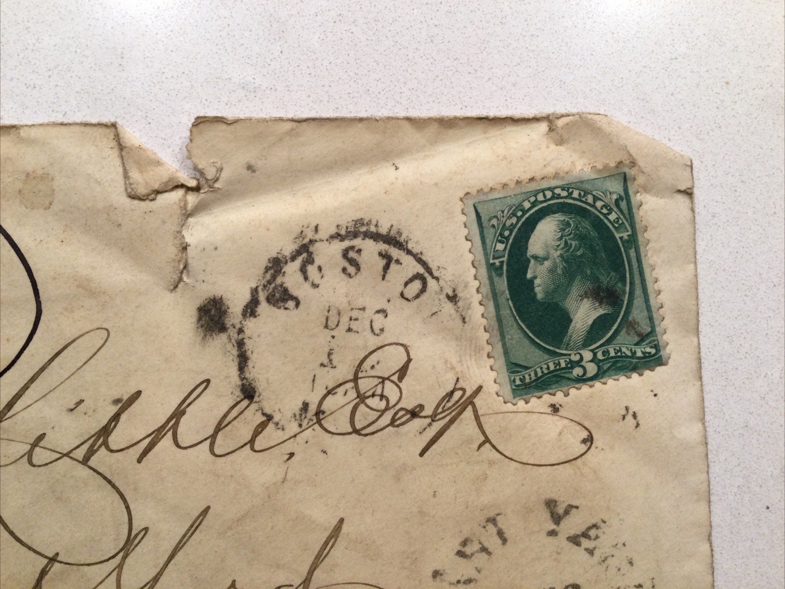 Rare 1880s Central Vermont Railroad Line Mast Yard NH Cancel 3c Postal Cover