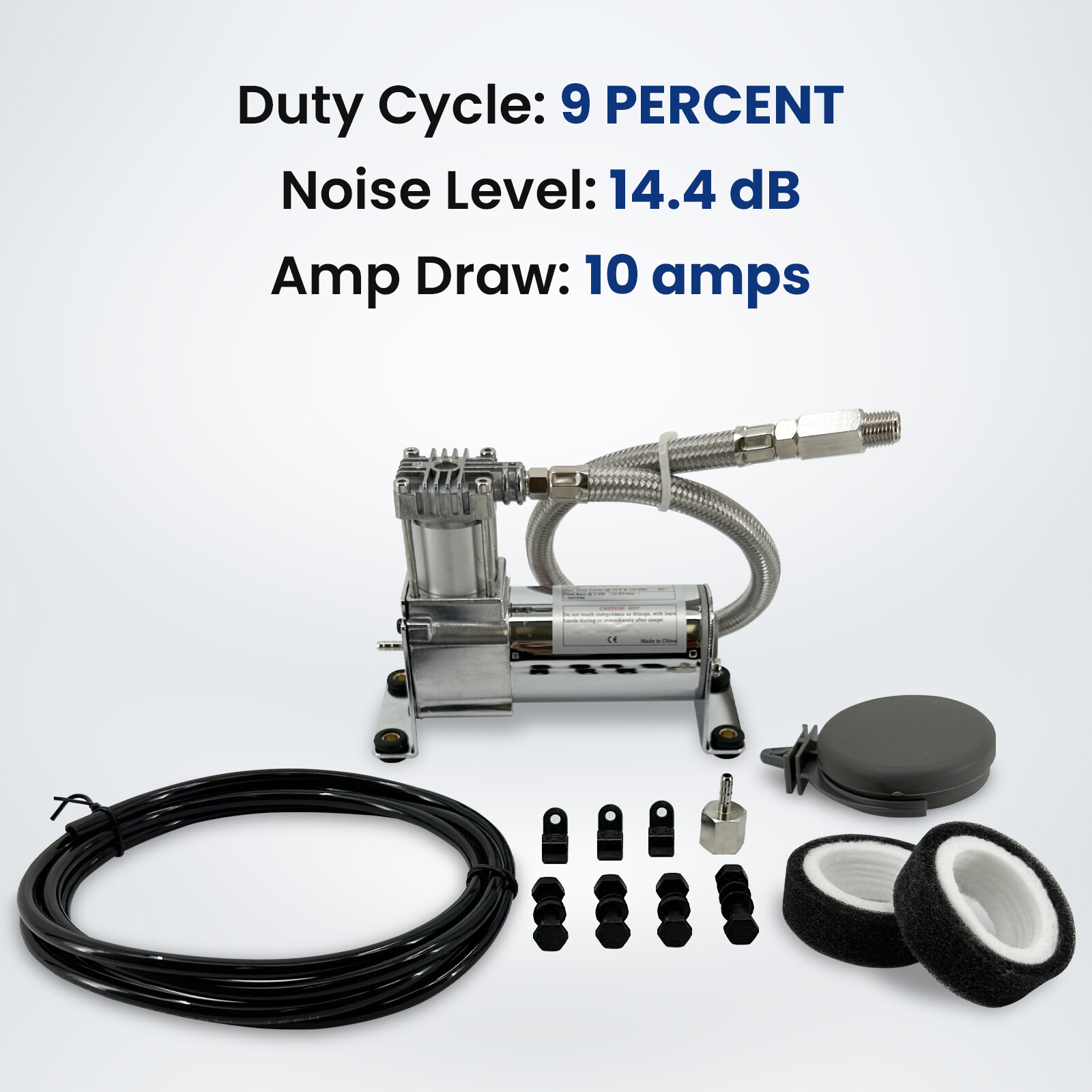 TORQUE Air Compressor Kit 12V Portable Single Port 120 PSI Replace AirLift 16192