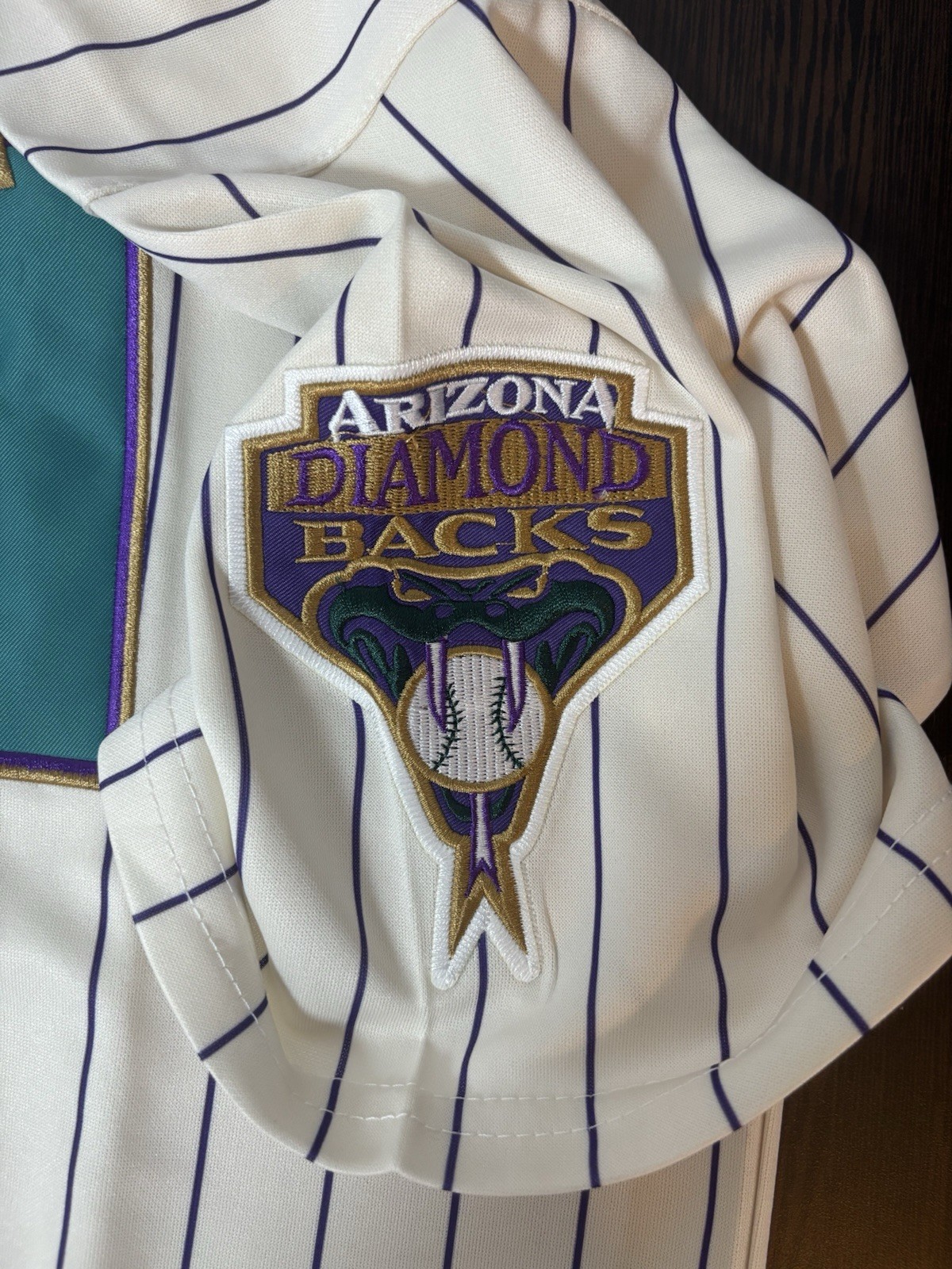 SALE Retro Randy Johnson 2001 Arizona Diamondbacks Men's World Series Jersey
