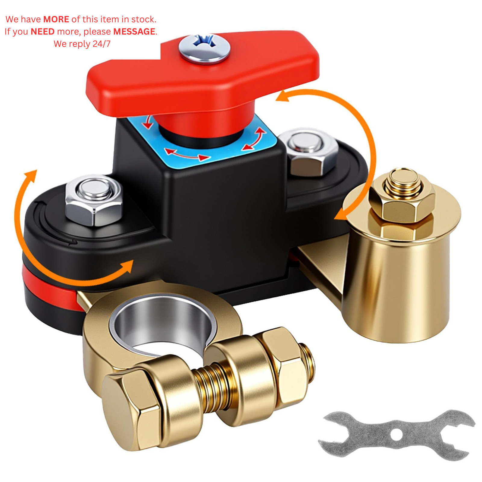 Car Battery Shut-Off Switch, Disconnect Switch with Knob Control,...