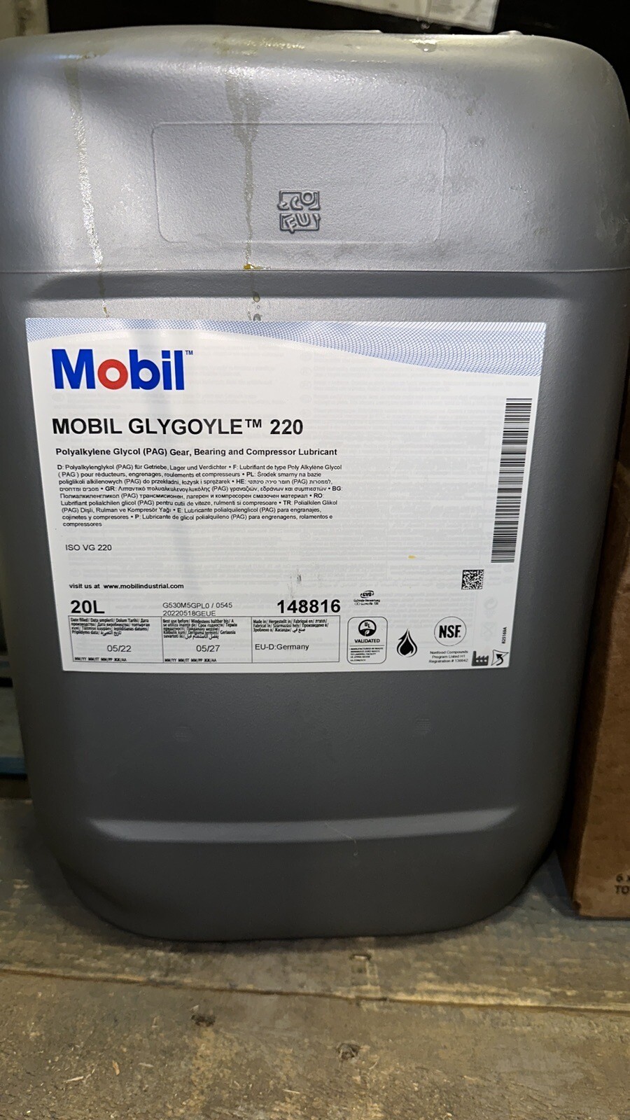 Mobil Glygoyle Synthetic Lubricant ISO 220. 20 L ***SALE***
