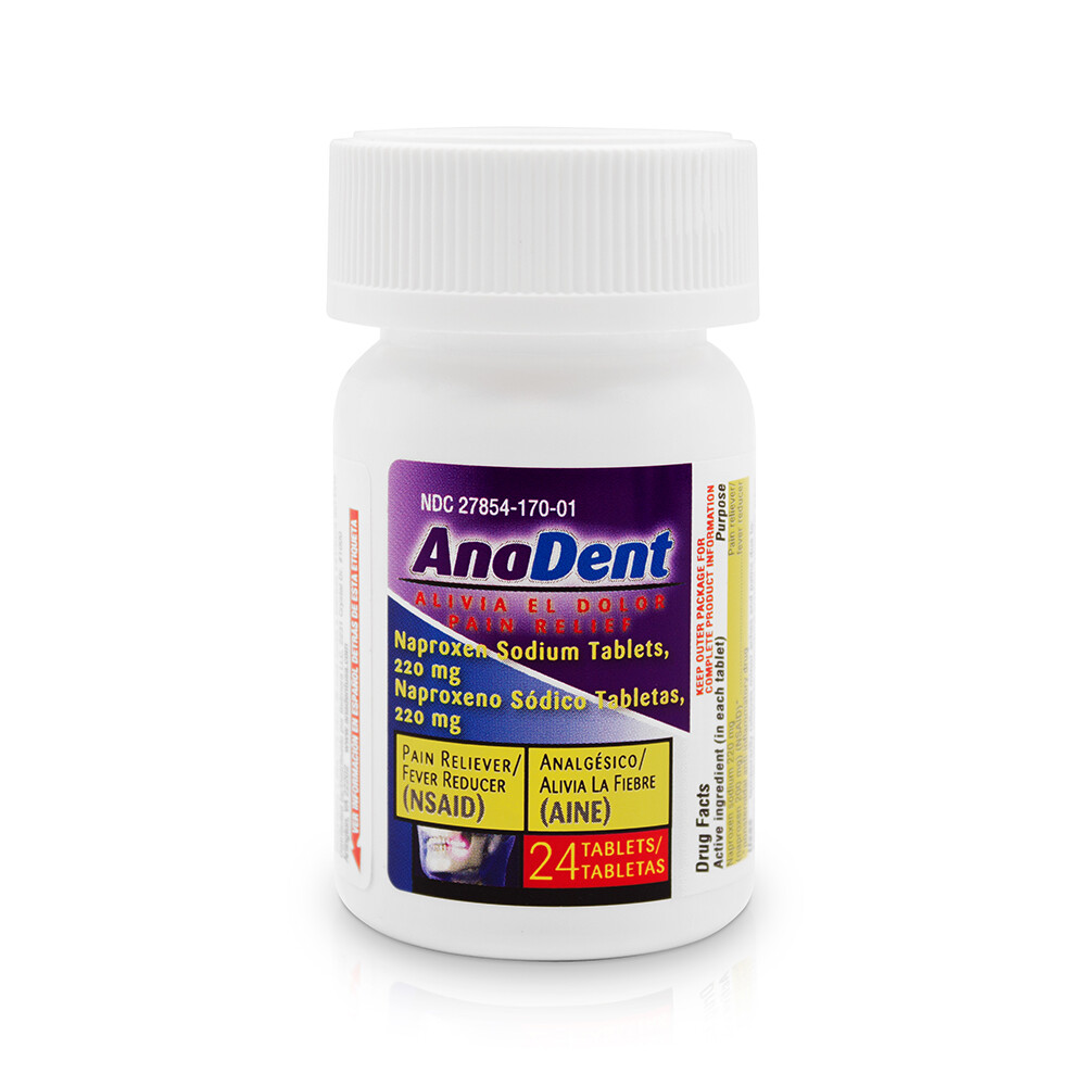 1 ANA-DENT 24 TABS PAIN RELIEF FOR TOOTHACHES ANADENT
