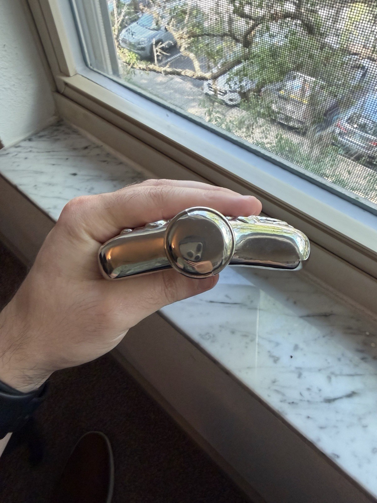 Vintage 1983 Godinger Silver-Plated Bacchus Hip Flask