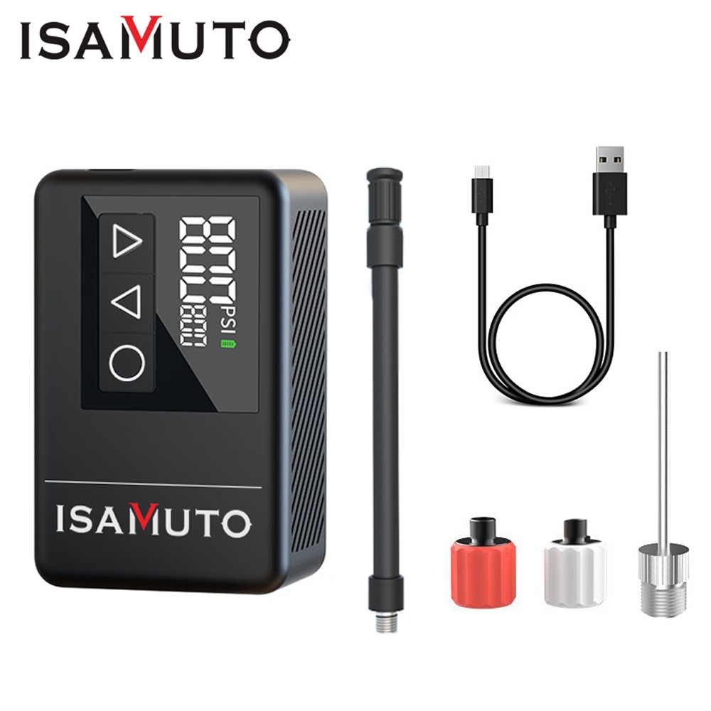 ISAMUTO MINI Portable Bicycle Tire Pump Max 120 PSI Fast Inflation Bike Air Pump