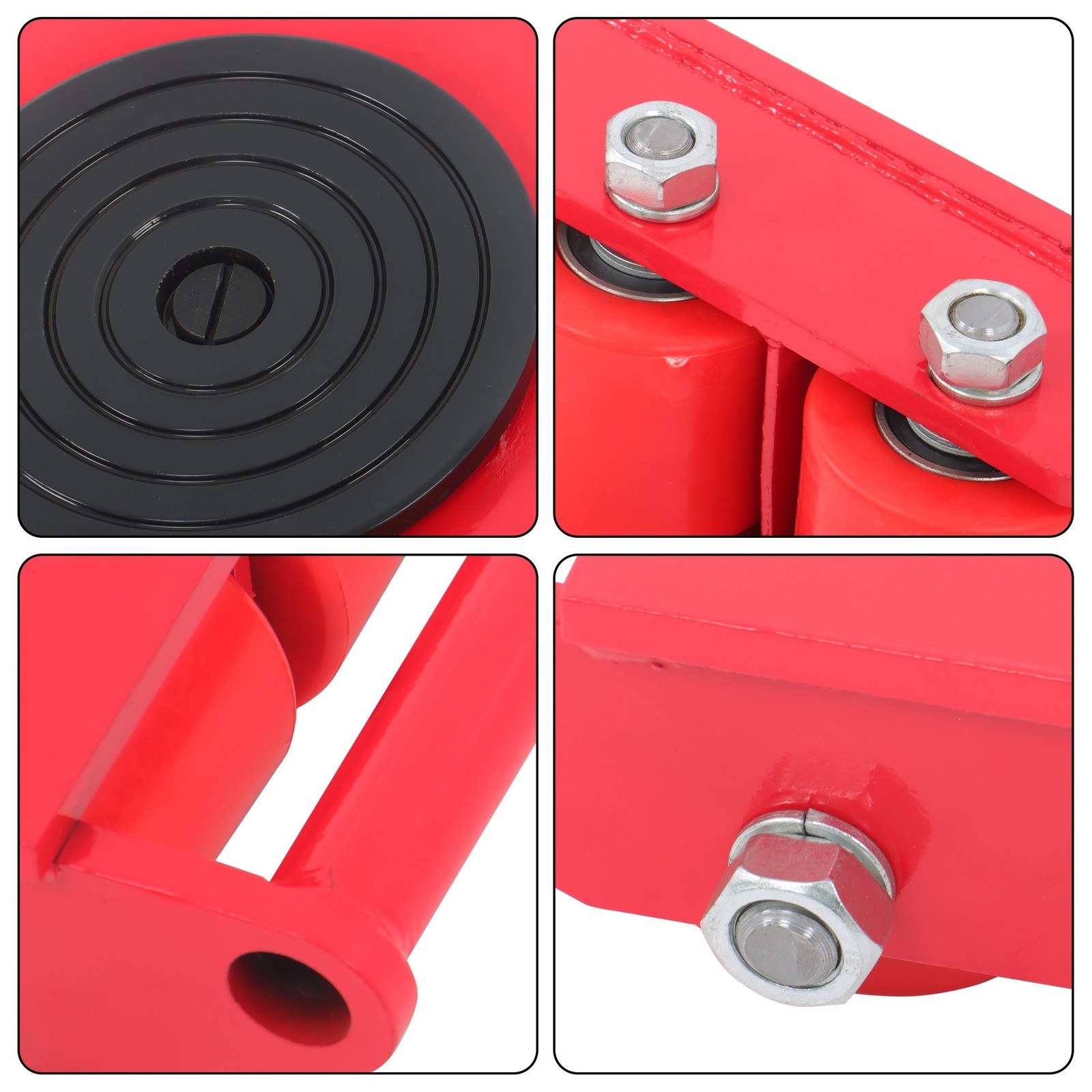 Heavy Duty 360° 12T 26400Lbs Machinery Mover Machine Dolly Skate Roller Trolley