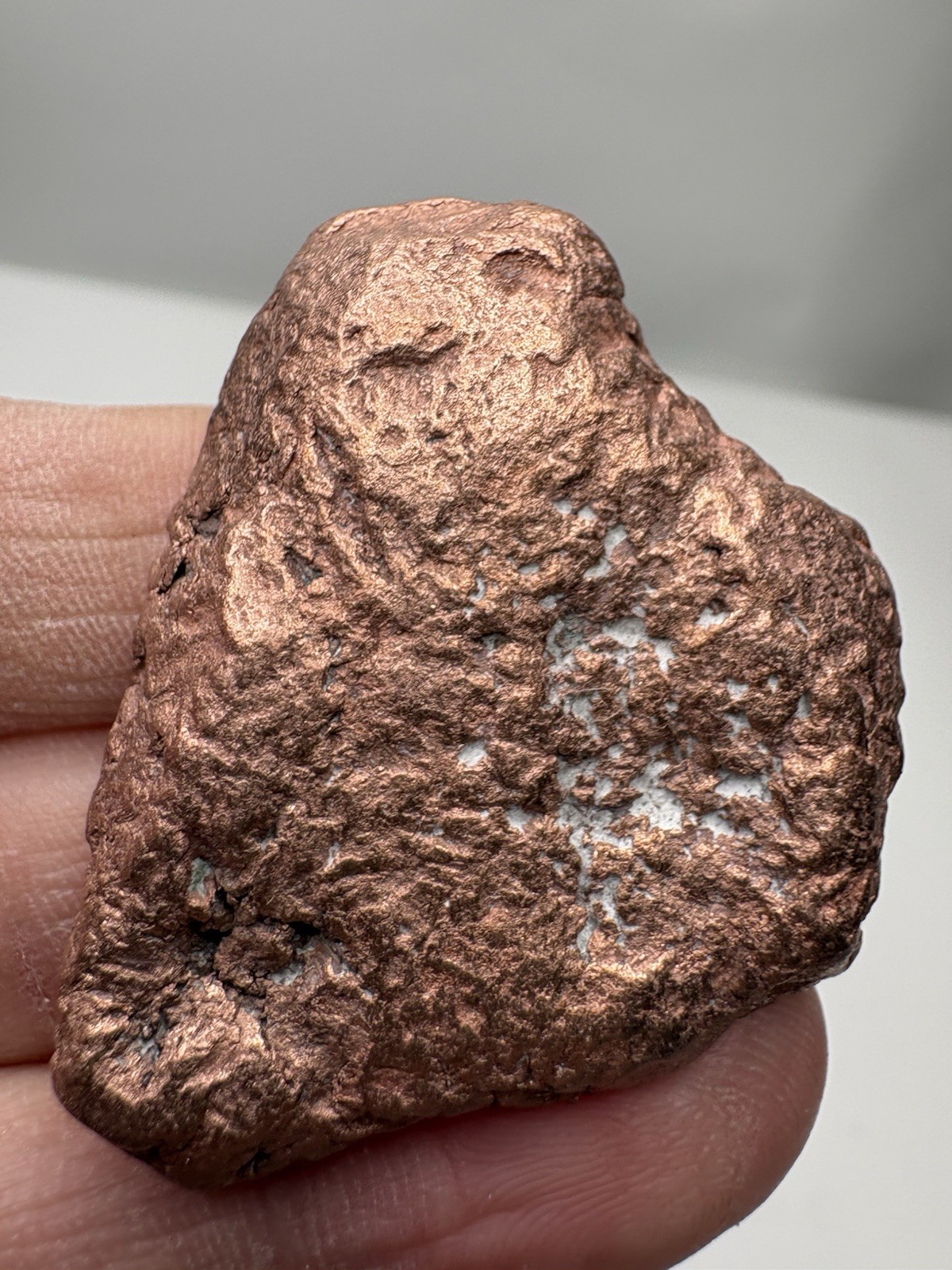 Pure Native Michigan Solid Copper Nugget Specimen Keweenaw Peninsula Mineral