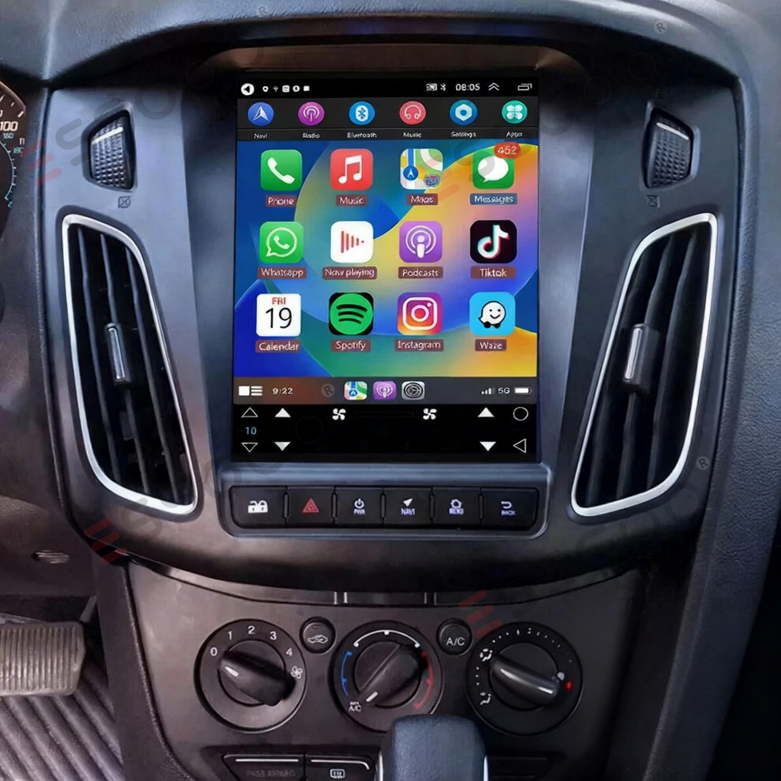 For Ford Focus 2012-2018 Apple Carplay Android 15 Car Stereo Radio GPS Navi WIFI