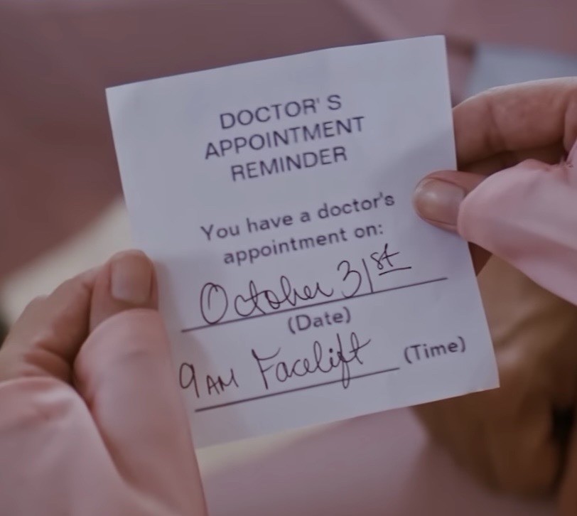 Sheet of Mrs. Potato Head’s Doctor Appointment reminder MELANIE MARTINEZ MV