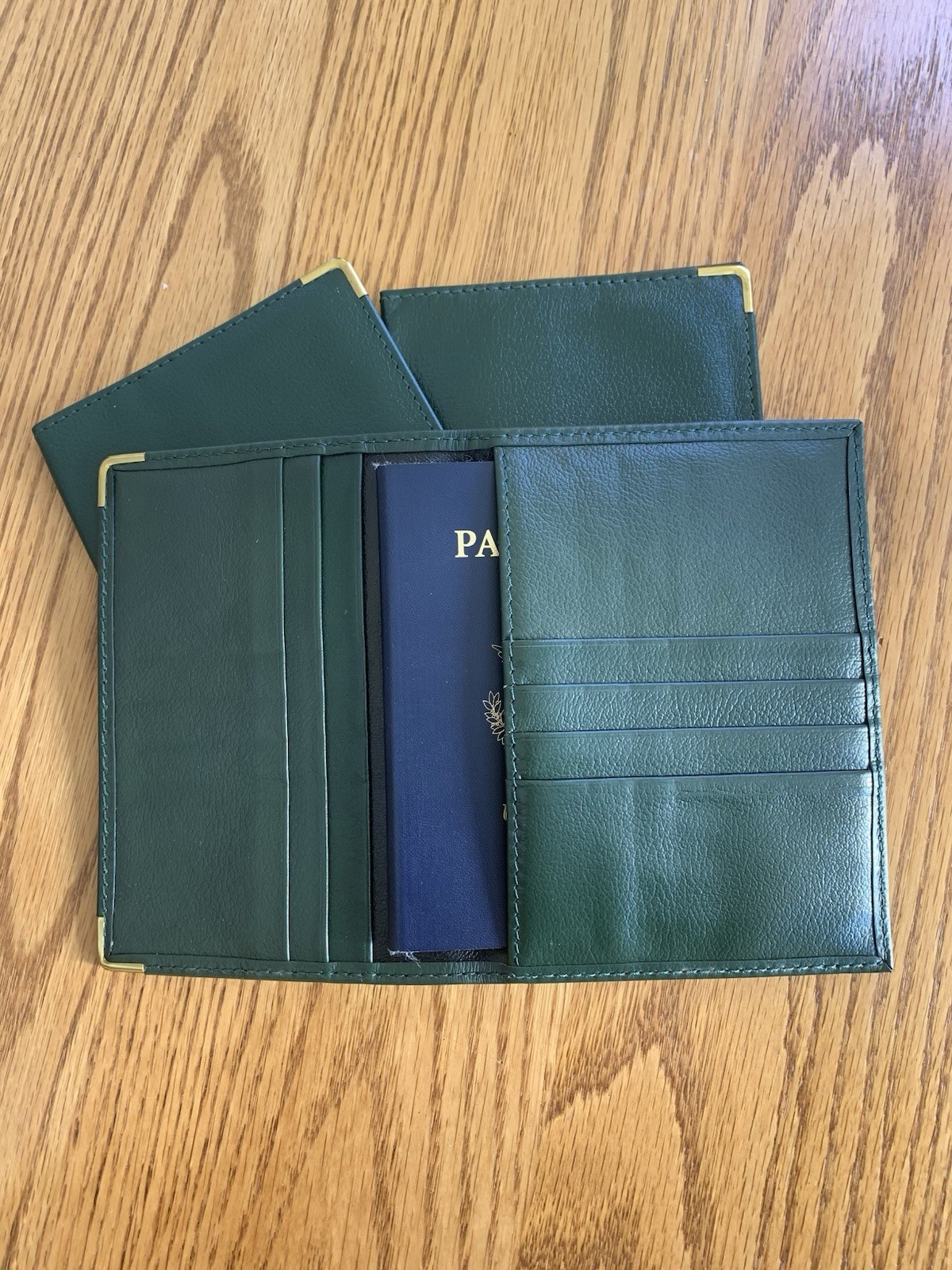 100% Authentic Vintage Rolex Green Leather Card Wallet Passport Holder