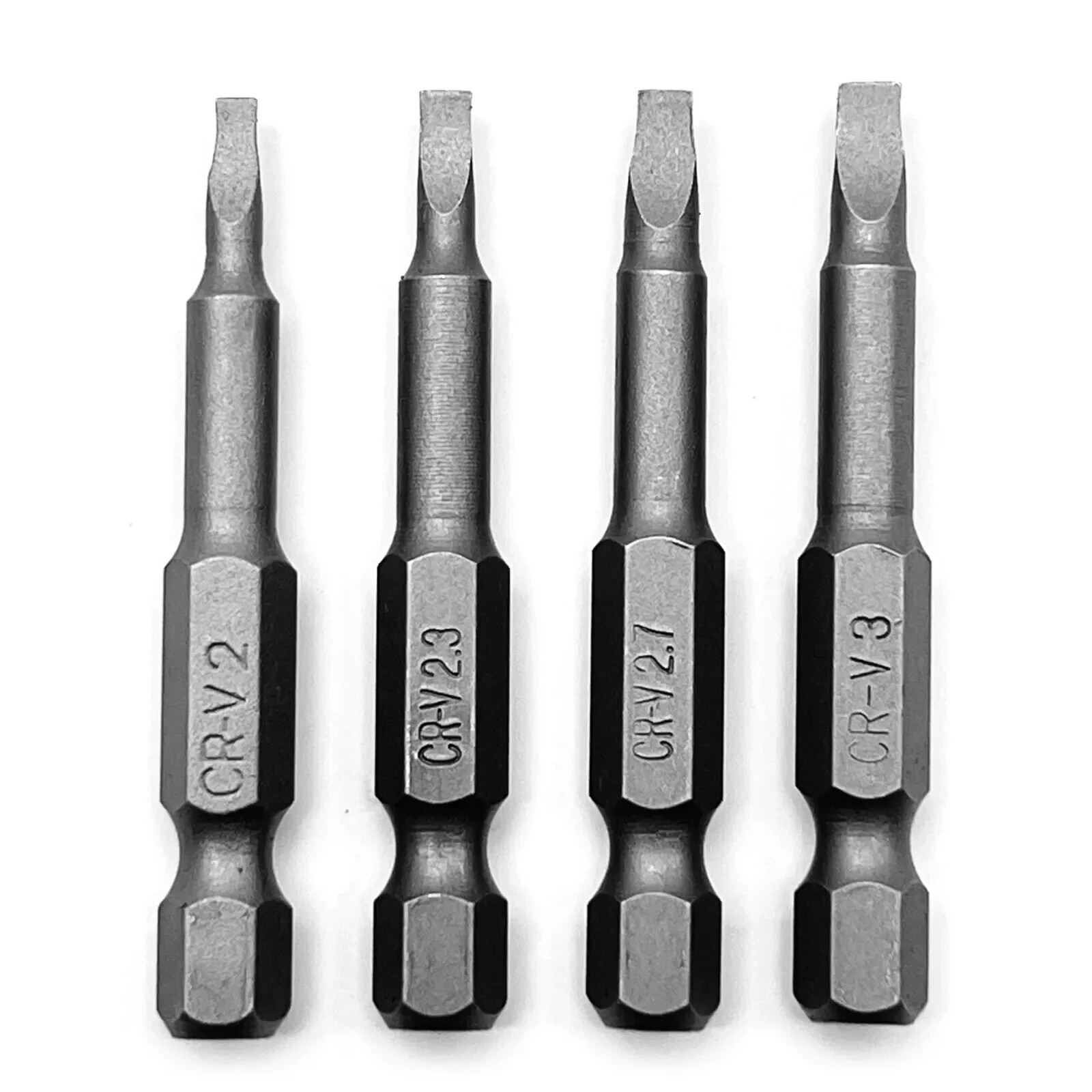 4 pcs OHIY Triangle Drive Screwdriver Insert Bit Set CR-V Steel 2in Long Shank
