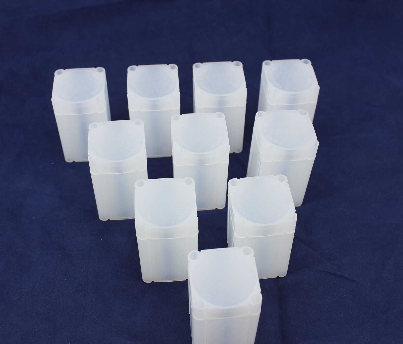 10 Square Coin Tubes for Silver & Copper 1oz Round Medallions 39mm Diameter