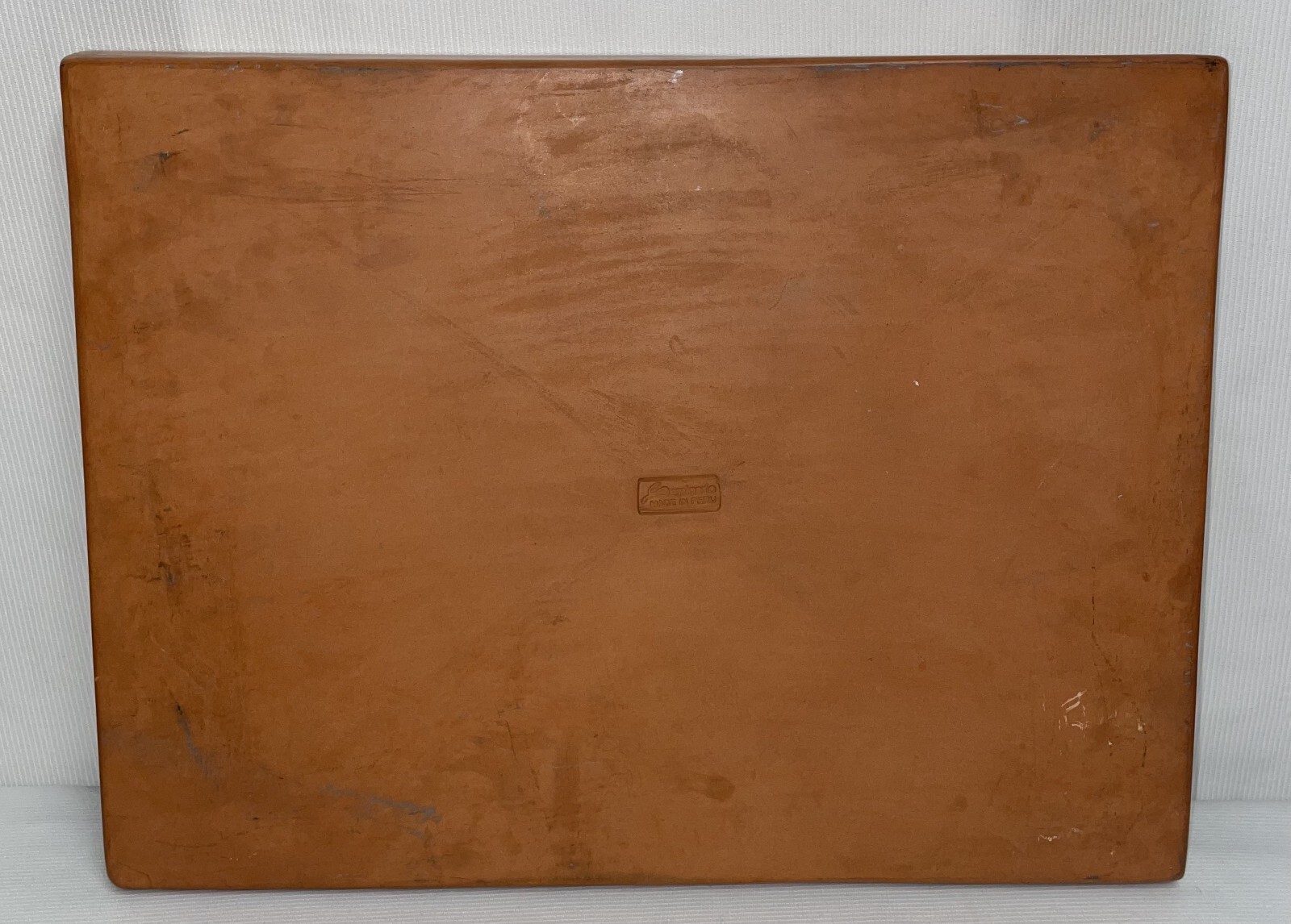 Seminario Peru Terracotta 15 Inch Tray Hand Crafted Hand Painted