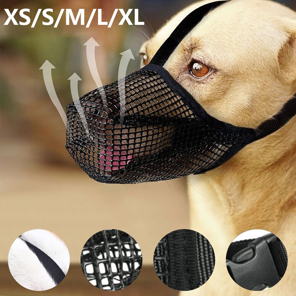 Pet Dog Basket Muzzle Anti-lick Anti-Biting Bark Licking Mouth Mesh Cover Mask