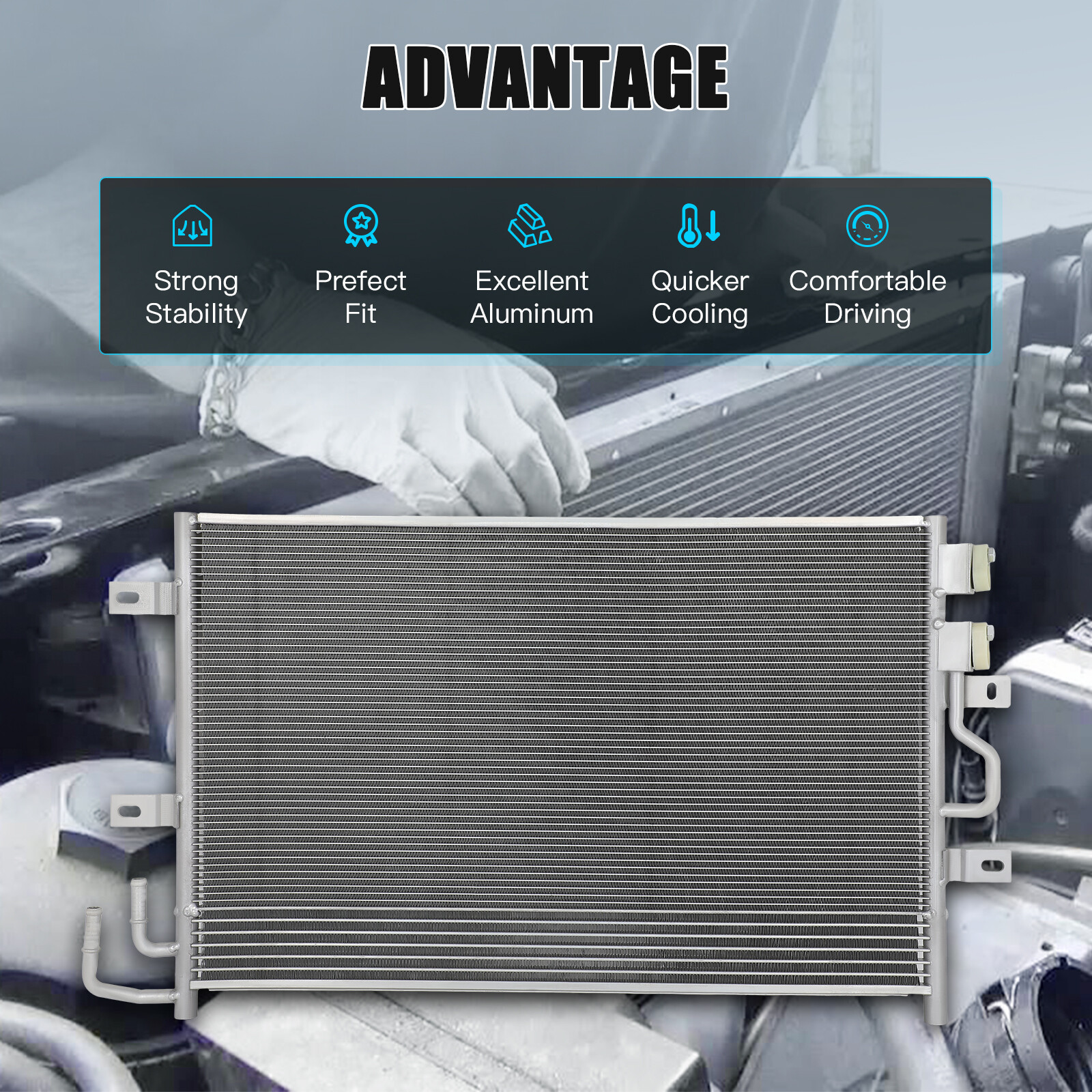 AC Air Condenser for Ford Flex Taurus Taurus X Lincoln MKS MKT Mercury Sable