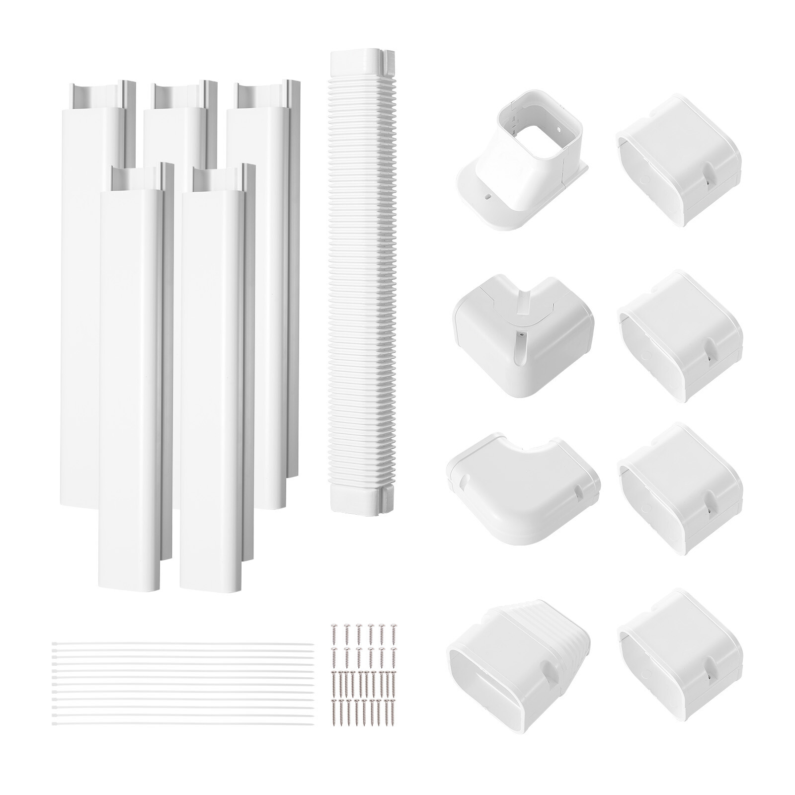 VEVOR 3" W 10 Ft Line Set Cover Kit For Mini Split/Central Air Conditioner PVC