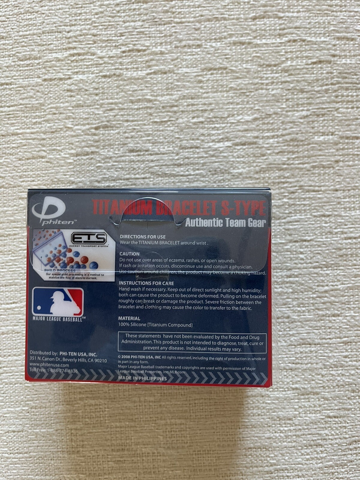 PHITEN ST LOUIS CARDS TITANIUM BRACELET 7 1/2”. FROM A SMOKE FREE HOME.