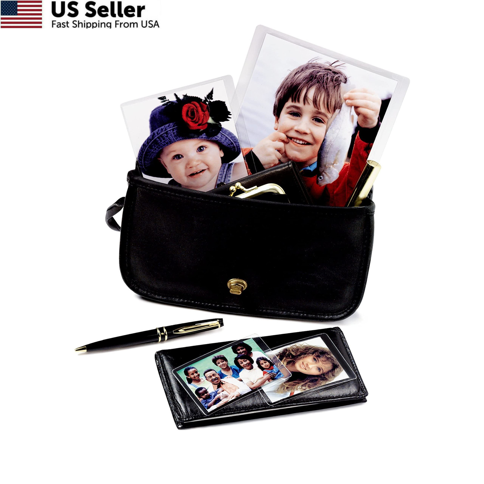 Scotch Self Sealing Laminating Pouches 2.5x3.5 Glossy Wallet Photo Size 5 Pack