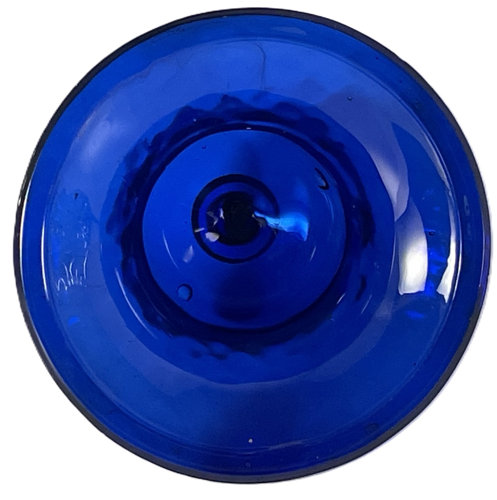 Cobalt Blue Garden Cloche Glass Bell Jar Peg Candle Holder