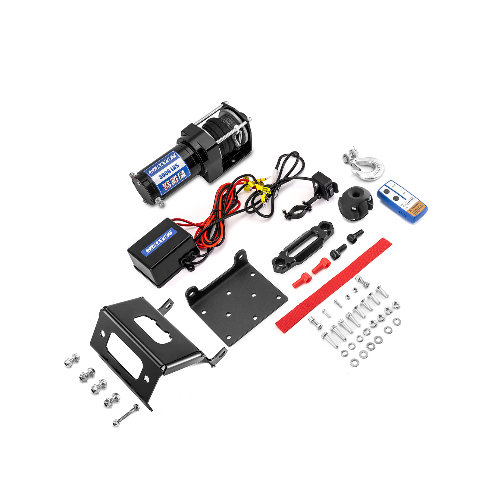 3000lb Electric Winch Kit with Winch Mount For 2014-2024 Honda TRX420 Rancher