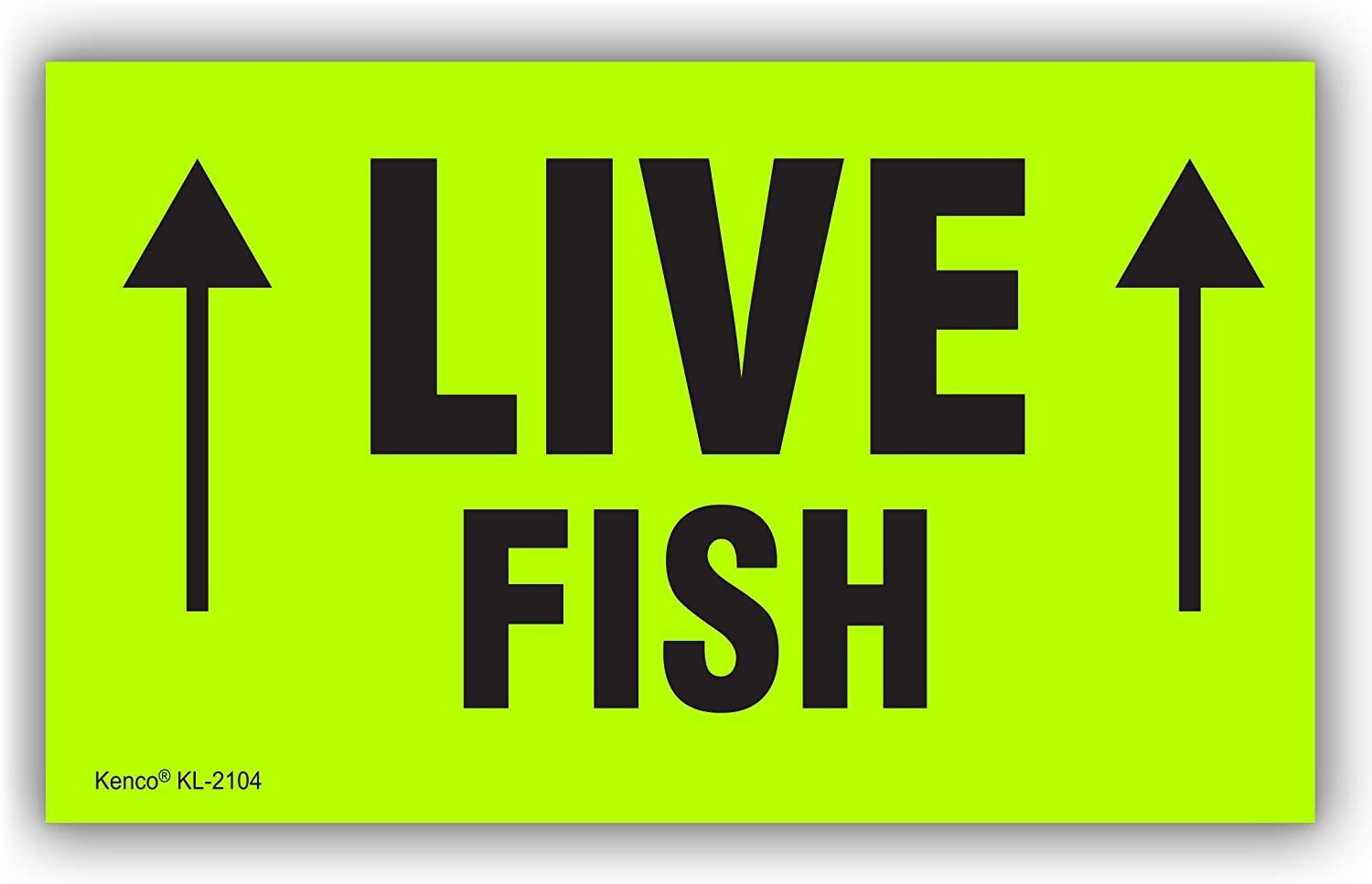 5" x 3" LIVE FISH Handling Stickers, Shipping Labels - 1500pc (3 Rolls)