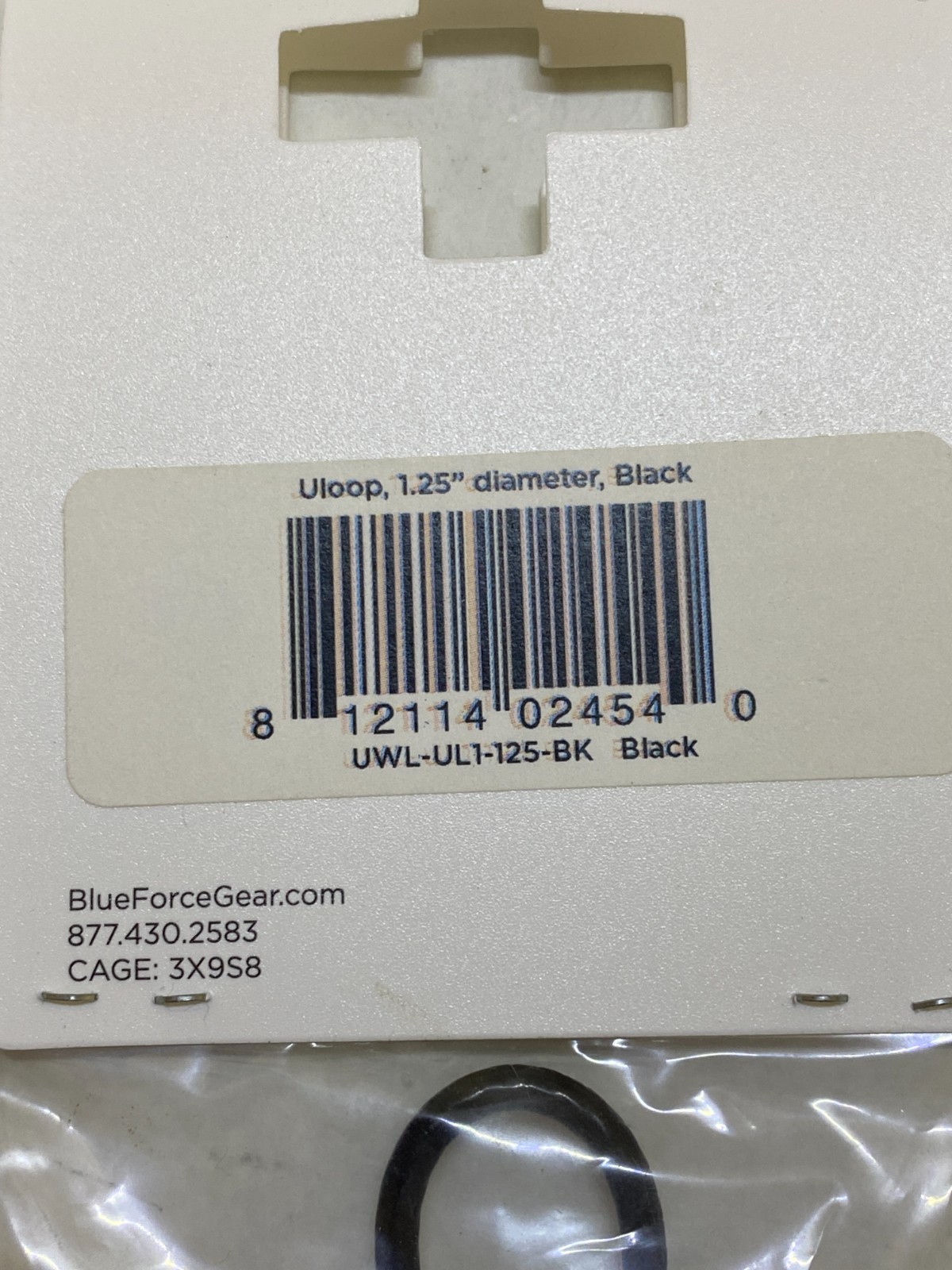 Blue Force Gear 1.25" ULOOP Black Sling Hardware - Made in USA