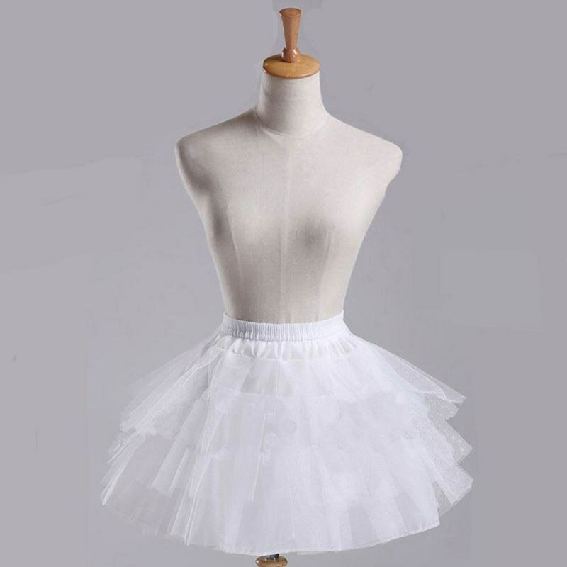Flower Girls Petticoat with 3 Layers Slip Elastic Child's Crinoline Underskirt