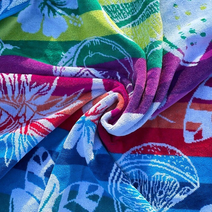 Oversized LUXURY French BEACH TOWEL 39"X71", 100% Cotton, Garnier-Thiebaut NWT