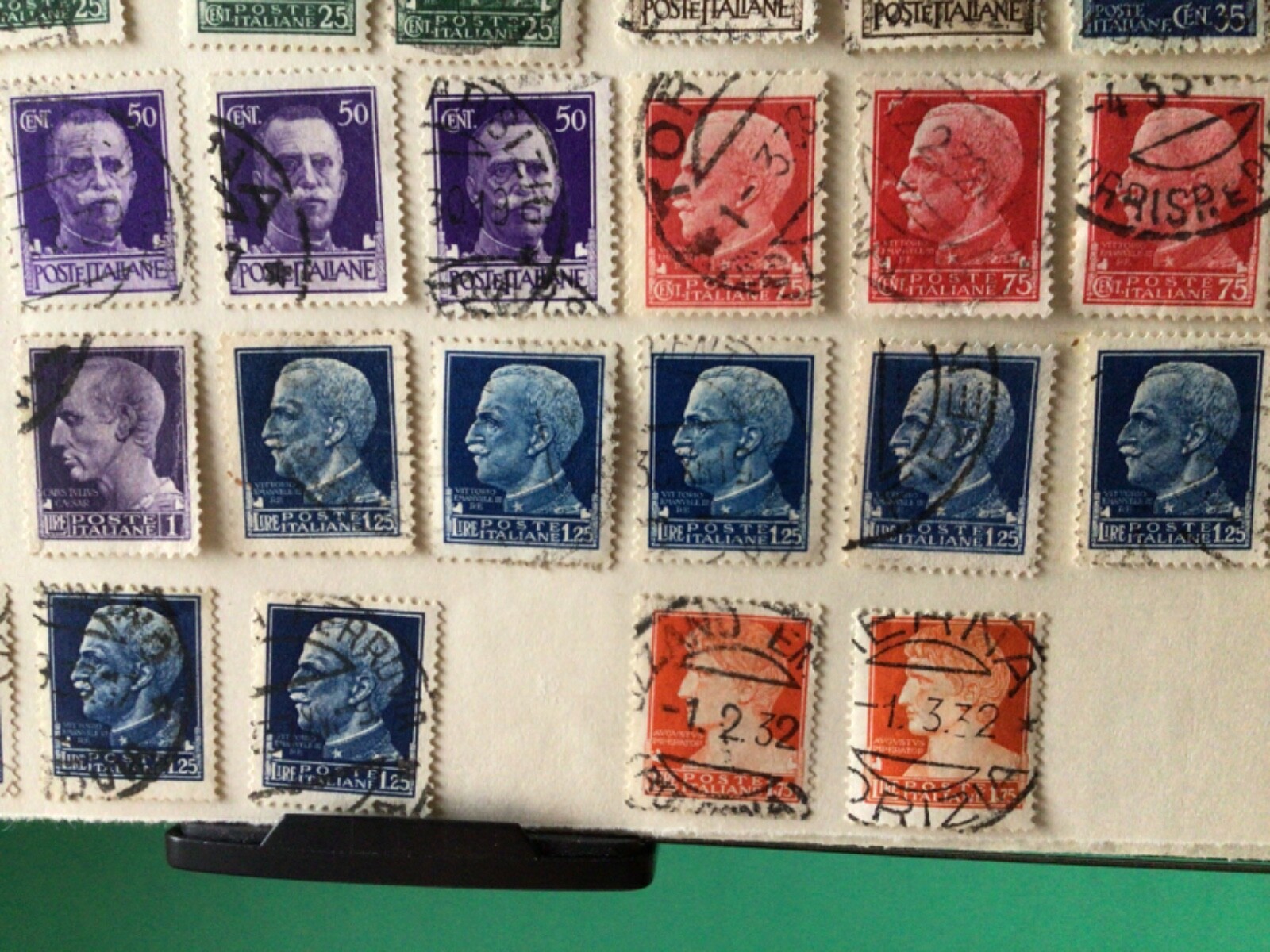 Italy 1929 used stamps on part pages A10240